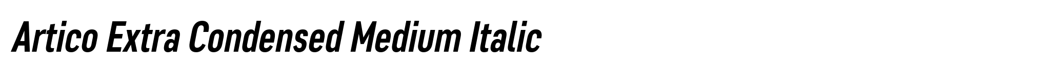 Artico Extra Condensed Medium Italic image